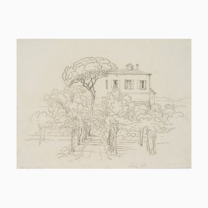 G. Lory, Villa in Nice, 1820, Pencil