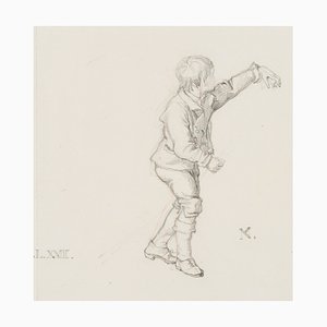 M. Neher, Figur Study of a Boy, 1840, Bleistift