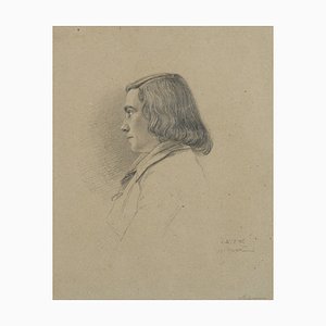 A. Neumann, Portrait d'un Jeune Homme, 1845, Crayon