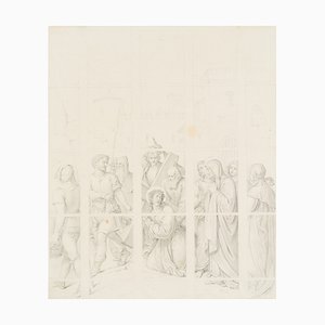 H. Stohl, Disegno per il trasporto di Cristo sulla croce, 1850, matita