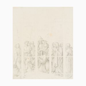 H. Stohl, Entwurf für Carrying Christ on the Cross, 1850, Bleistift
