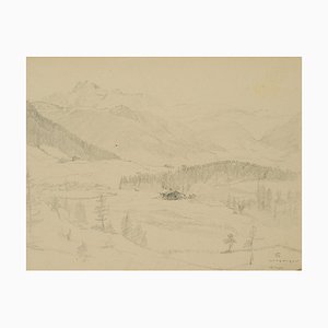 H. Christiansen, Leogang Valley, 1920, Pencil