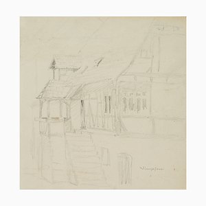 H. Christiansen, Half -Timbered House with Entrance Stairs in Bad Wimpfen, 1922,