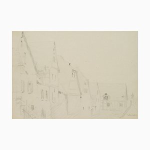 H. Christiansen, House Gables a Bad Wimpfen, 1922, Pencil