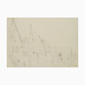 H. Christiansen, Maison Pignons à Bad Wimpfen, 1922, Crayon