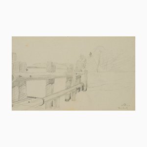 H. Christiansen, Jetty on the Banks of the Starnberg Lake, 1922, Pencil