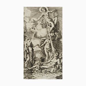 J. Meyer, Symbol of the Chest, Apollo on the Chariot, siglo XVII, Grabado