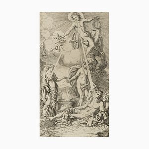 J. Meyer, Symbol of the Chest, Apollo on the Chariot, 17th-Century, Gravure à l'Eau-Forte