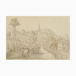 R. Wasmann, Au Tyrol du Sud, 19ème siècle, Crayon