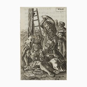 D'après Dürer, J. Goosens, Lamentation du Christ, 17ème Siècle, Gravure sur Cuivre