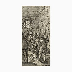 Acquaforte J. Meyer, Decapitazione in cella, XVII secolo
