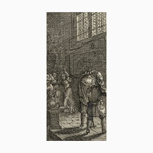 Grabado de J. Meyer, Night Raid in a Palace, siglo XVII