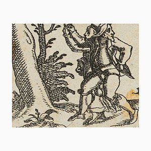 J. Meyer, Miniatura, Pareja de baile, siglo XVII, Grabado