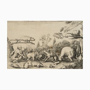 J. Meyer, Animales domésticos y extranjeros, siglo XVII, Grabado