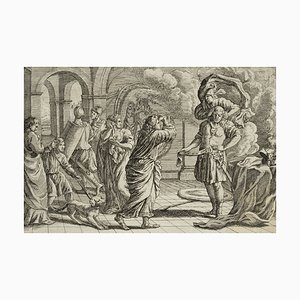 J. Meyer, Warrior Girds Himself for Departure, siglo XVII, aguafuerte