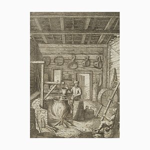 J. Meyer, Representation of a Baroque Dairy, 17th-Century, Etching