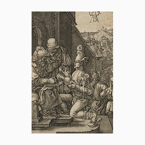 D'après Dürer, J. Kraus, le Lavement des Mains de Pilate, 17ème Siècle, Gravure sur Cuivre