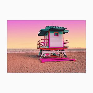 Artur Debat, Lifeguard Cabin in the Miami Beach at Sunset, Photographie