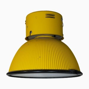 Large Industrial Lamp in Yellow Lacquered Aluminum