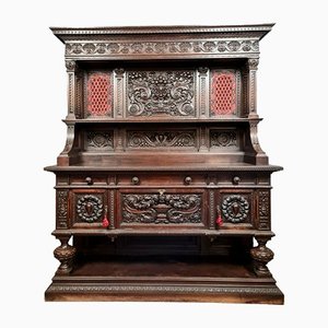 Renaissance Chateau Buffet in Walnut with Brown Patina, 1850