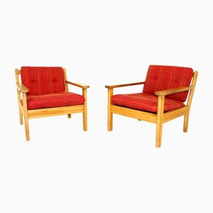 Chaises en Pin, Suède, 1970s, Set de 2