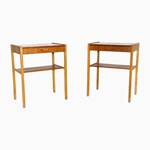 Tables de Chevet en Chêne, Suède, 1960s, Set de 2