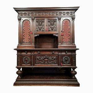 Renaissance Chateau Buffet in Walnut with Brown Patina, 1850