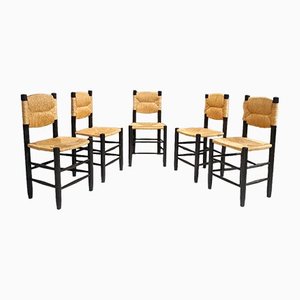 Model Bauche Chairs by Charlotte Perriand for Steph Simon, Set of 5