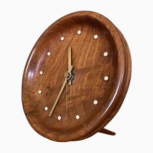 Vintage Mid-Century Clock in Wood, 1950s