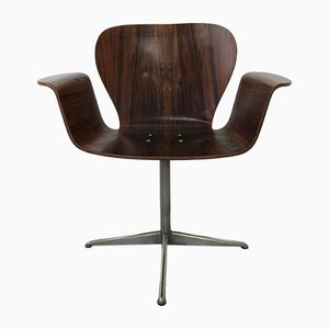 Mid-Century Plywood Focus Chair by A. Belokopytoff for Westnofa