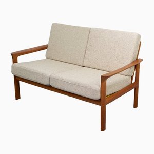 Dänisches 2-Sitzer Sofa aus Teak von Sven Ellekaer für Comfort, 1960er
