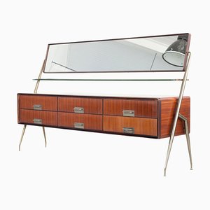 Sideboard With Drawers & Mirror by Silvio Cavatorta, Italy, 1950s