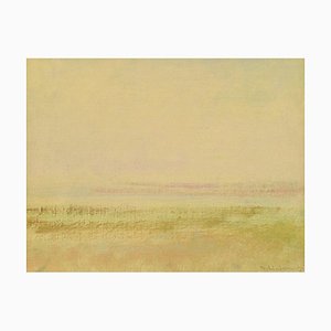 Bertil Lindecrantz, Modernist Landscape, Sweden, Oil on Canvas, Framed