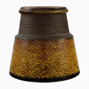 Vase aus glasiertem Steingut von Nils Kähler für Kähler
