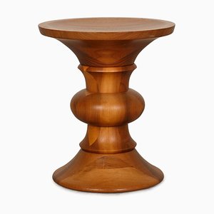 Mesa auxiliar o taburete de madera marrón de Charles & Ray Eames para Vitra