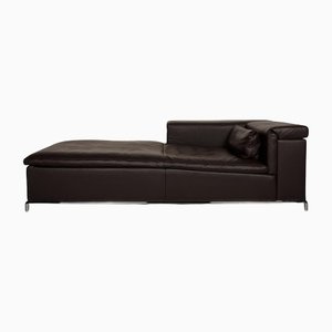 Tumbona o sofá cama DS 7 de cuero marrón oscuro de de Sede