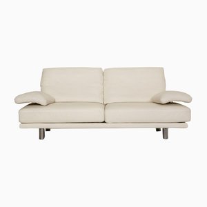 Cream Leather 2400 2-Seater Couch from Rolf Benz
