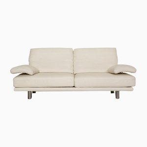 Cremefarbenes 2400 2-Sitzer Ledersofa von Rolf Benz