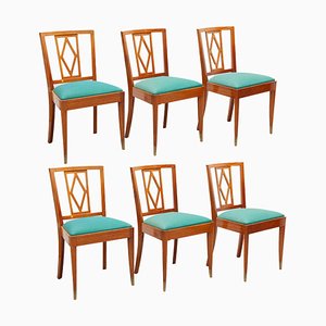 Art Deco Belgian De Coene Dining Chairs, 1940s, Set of 6
