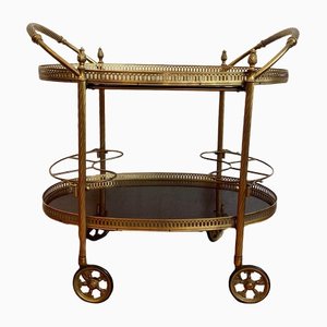 Neoclassical Serving Trolley with a Gilt Brass Frame