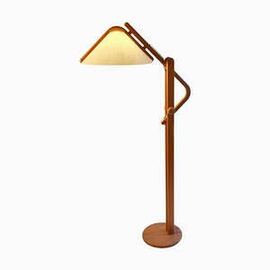 Scandinavian Modern Danish Adjustable Teak Floor Lamp