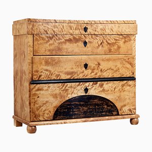 19th Century Biedermeier Birch Chest of Drawers