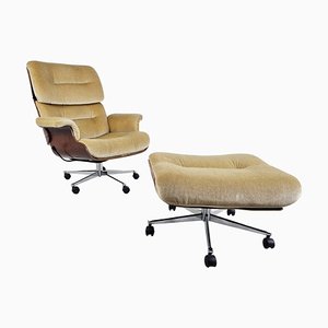 Vintage Sessel mit Hocker von Martin Stoll für Giroflex, 1960er, 2er Set