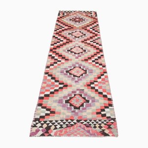 Tapis de Couloir Oushak Kilim en Laine Fait Main, Turquie