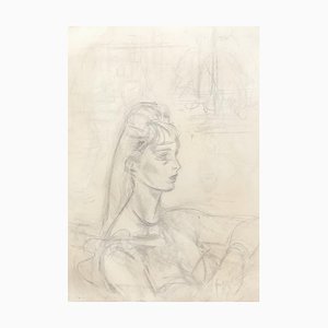 Henri Fehr, Etude de jeune femme, 1930, Bleistift auf Papier
