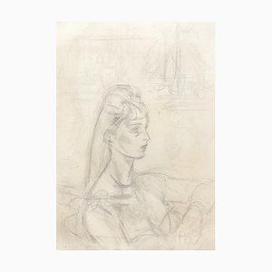 Henri Fehr, Etude de jeune femme, 1930, Crayon sur Papier