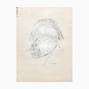 Hans Berger, Portrait d'homme à lunettes, 1920, Lithographie
