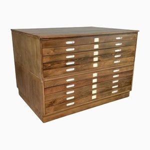 Mid-Century Plan Chest with Inset Handles from Staverton