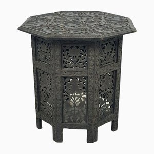 Small 19th Century Octagonal Carved Hardwood Side Table