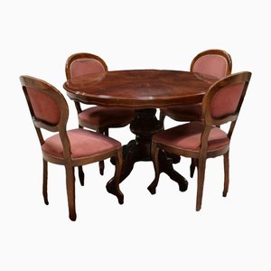 Runder Tisch und Stühle im Italienischen Stil, 5er Set